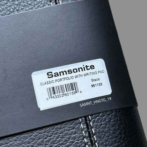 Samsonite Business Black Leather Portfolio w/ Pad & Calculator NWT ✨ - Picture 6 of 6